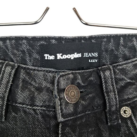 The Kooples Lizy Black Stonewash Ankle Jeans Sequin Hearts Pocket Size 26 - Picture 9 of 9